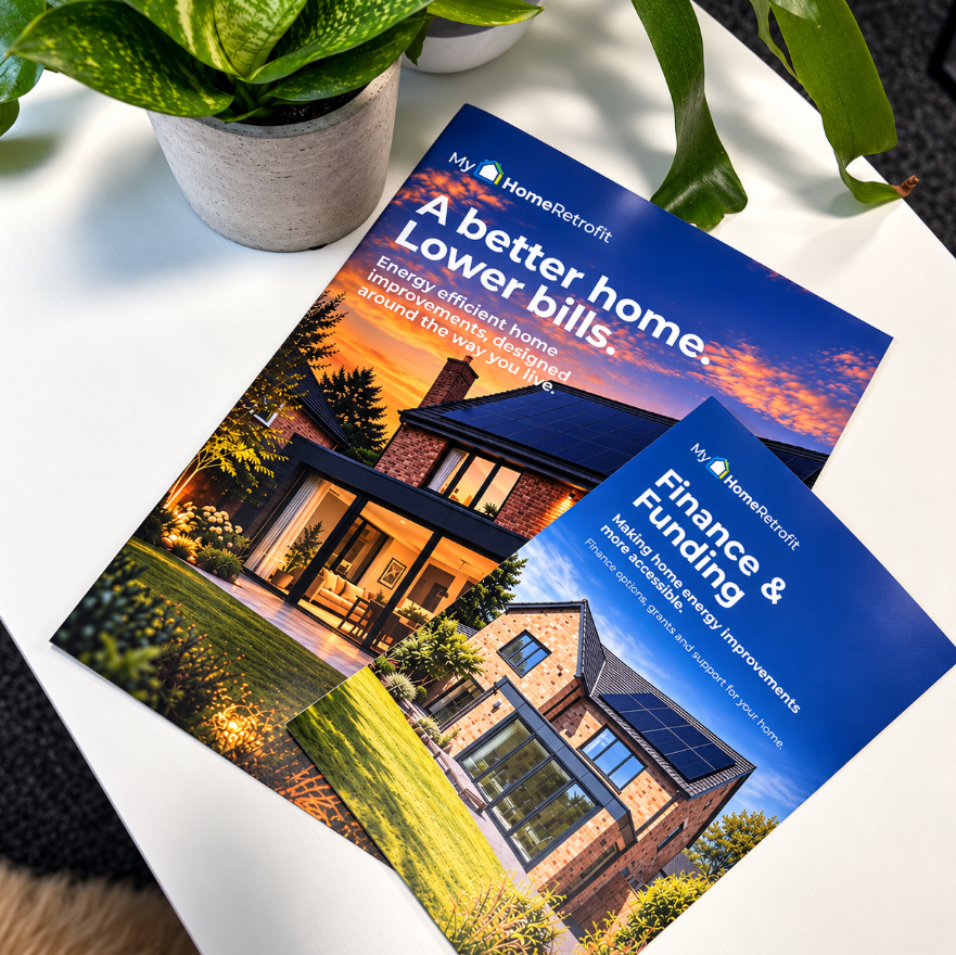 Printed construction brochures designed for an event